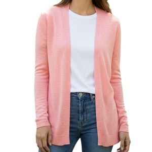 Gap Peony Pink Open Front Knit Cardigan – Medium